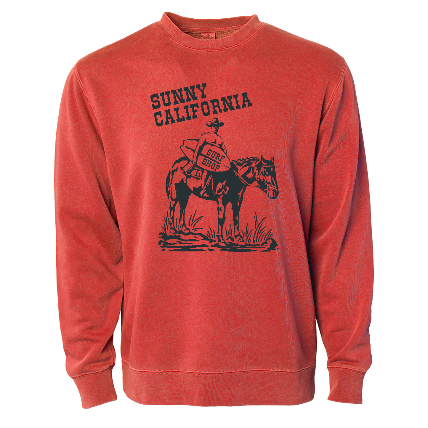 SUNNY CALIFORNIA CLASSIC COWBOY CREW FLEECE