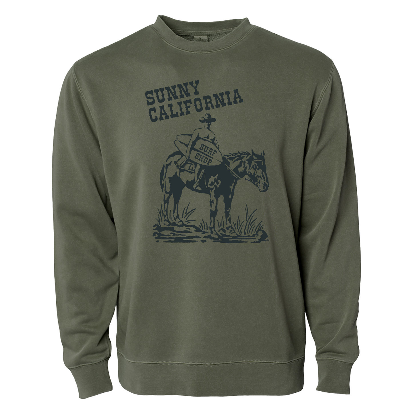 SUNNY CALIFORNIA CLASSIC COWBOY CREW FLEECE