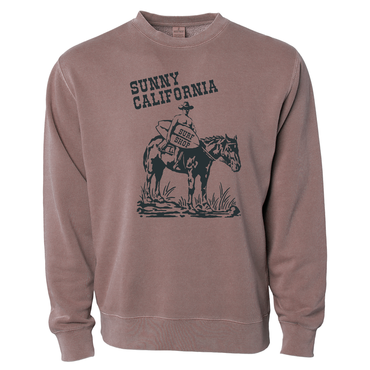 SUNNY CALIFORNIA CLASSIC COWBOY CREW FLEECE