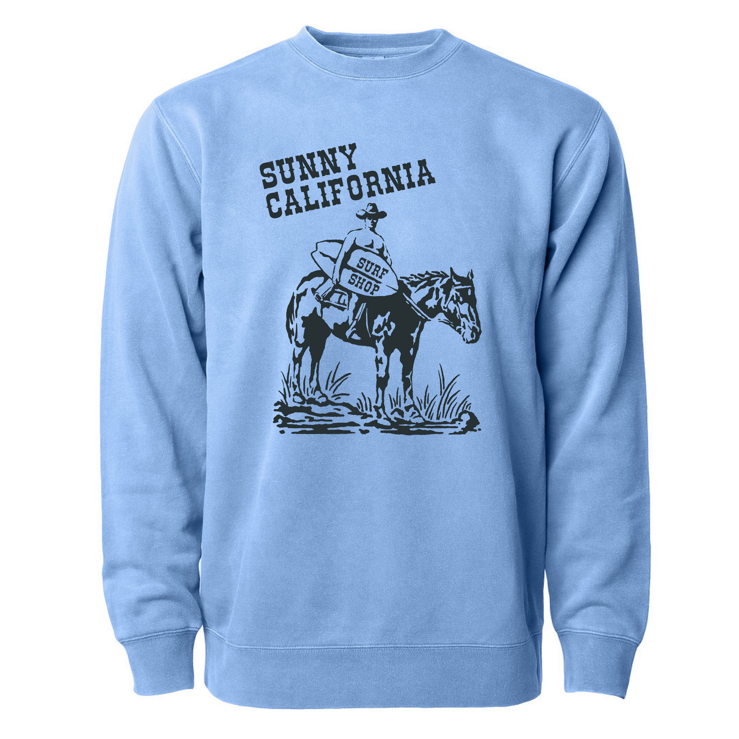 SUNNY CALIFORNIA CLASSIC COWBOY CREW FLEECE