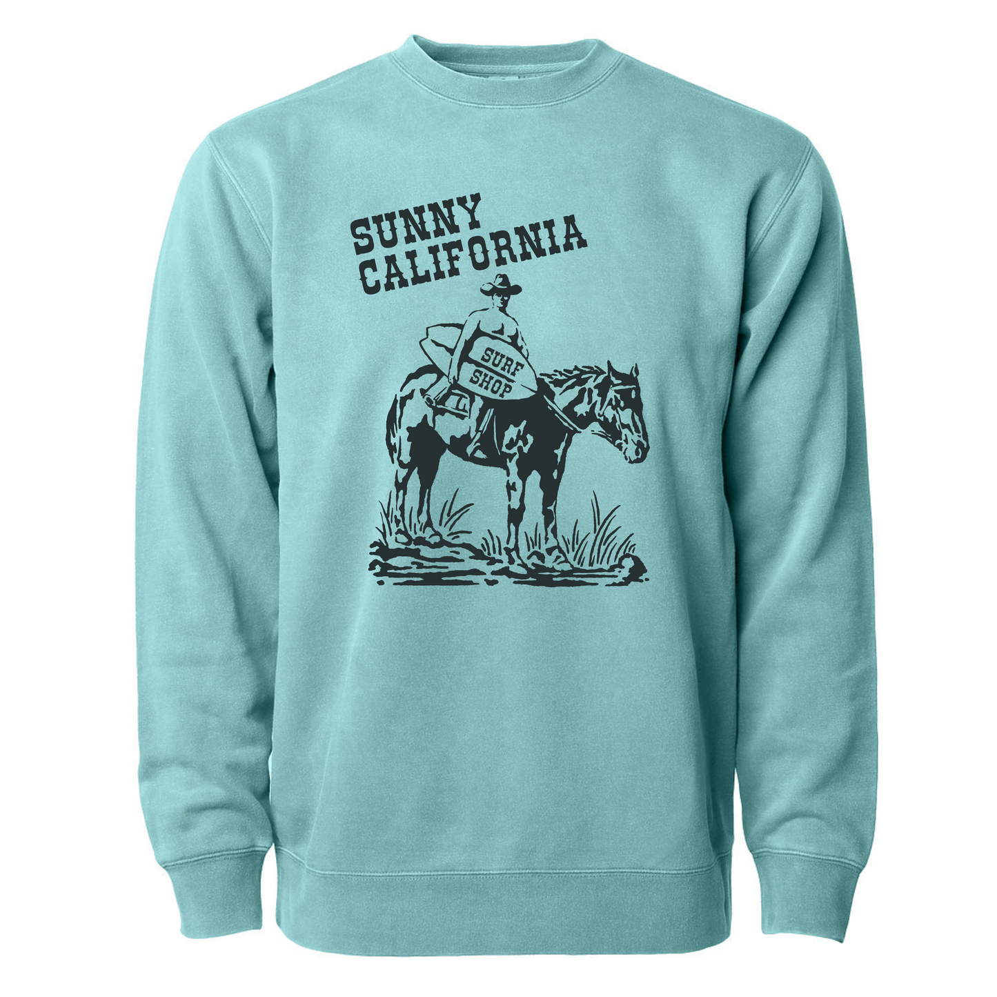 SUNNY CALIFORNIA CLASSIC COWBOY CREW FLEECE