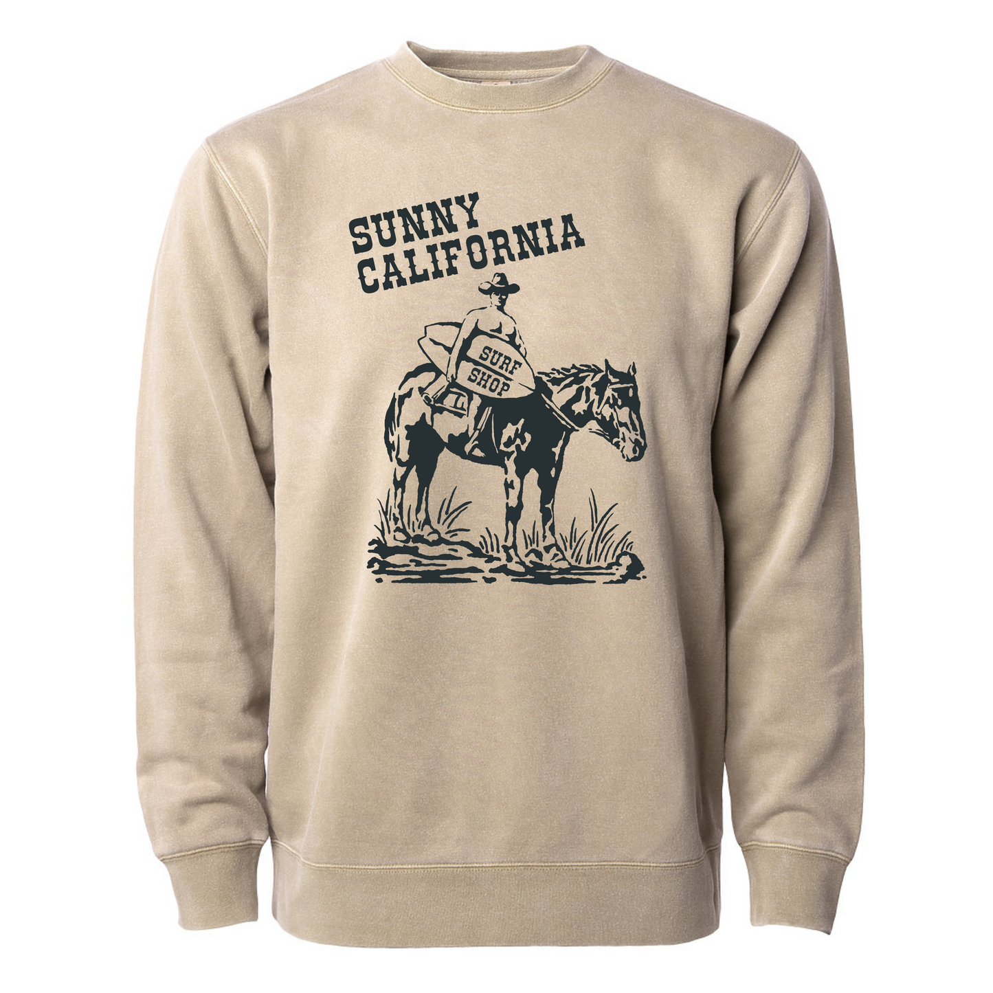 SUNNY CALIFORNIA CLASSIC COWBOY CREW FLEECE