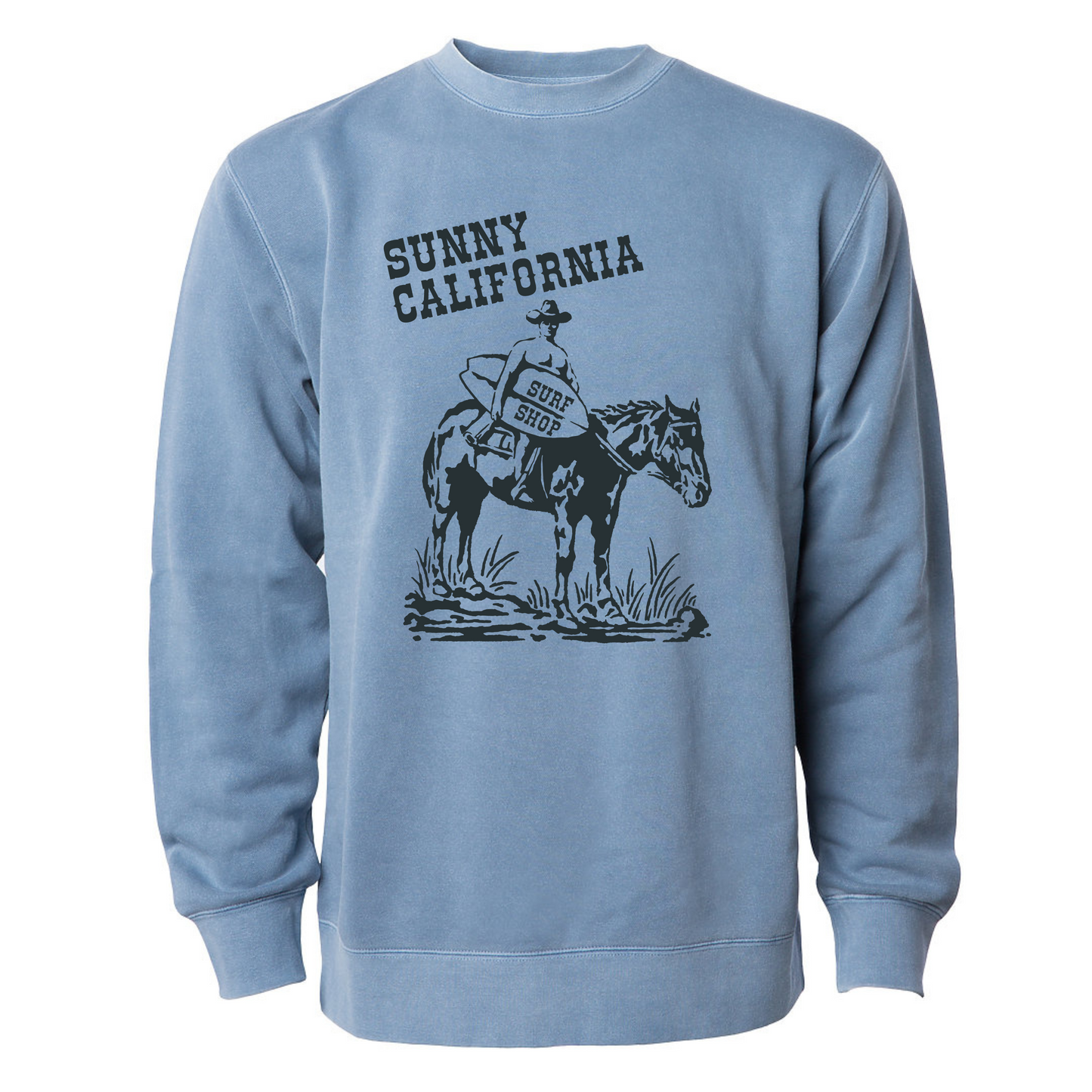 SUNNY CALIFORNIA CLASSIC COWBOY CREW FLEECE