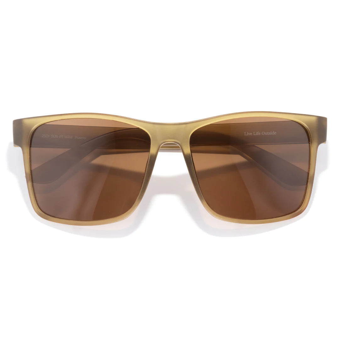 Sunski Puerto Polarized Sunglasses in Moss Amber
