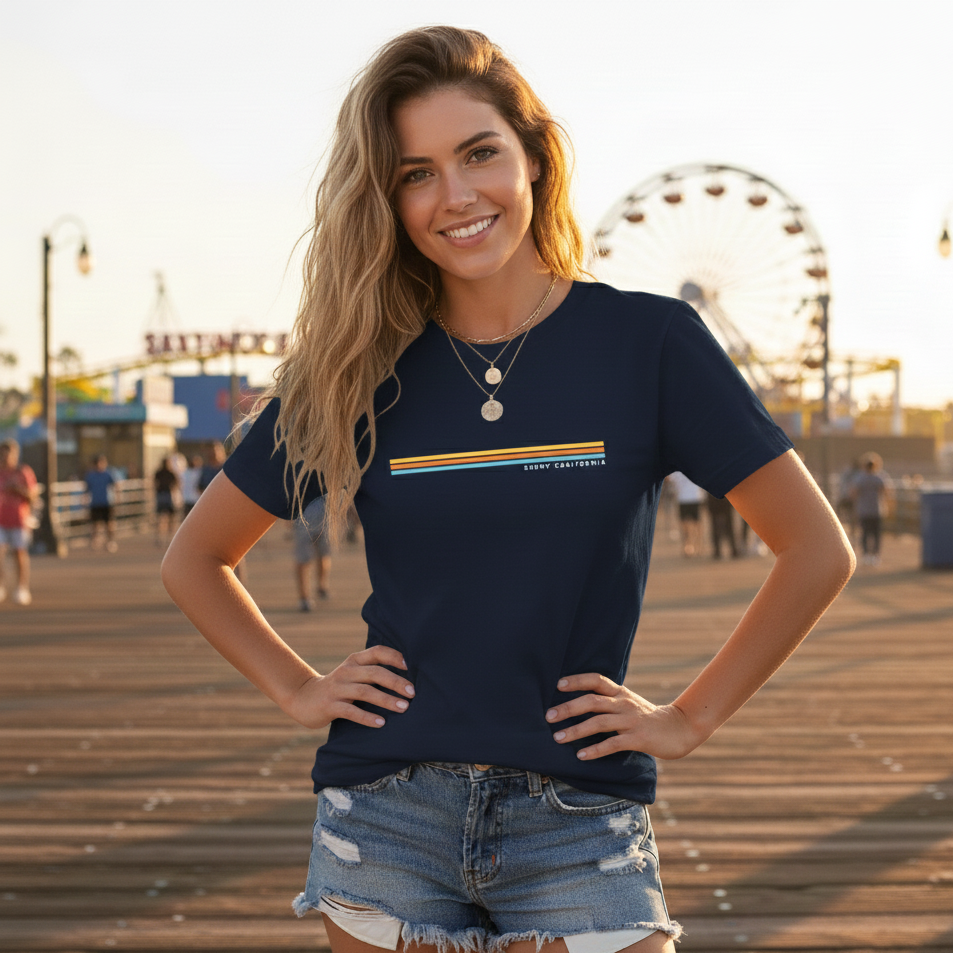 Sunny California Classic Stripe Tee
