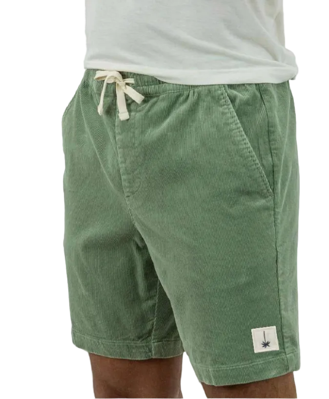 Olive green corduroy shorts