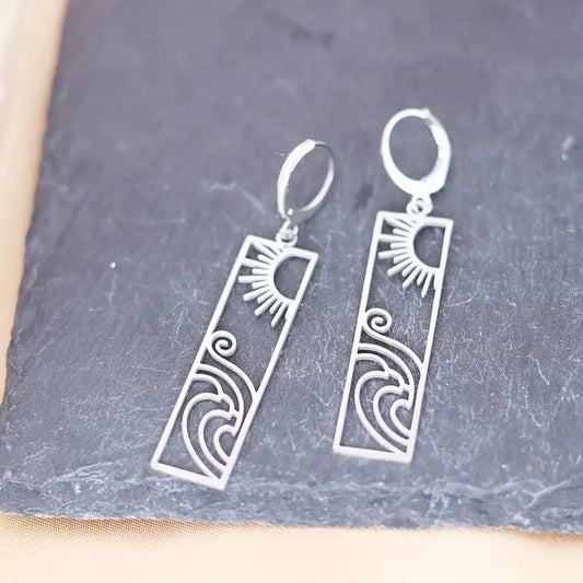 SUN & SEA RECTANGLE EARRINGS