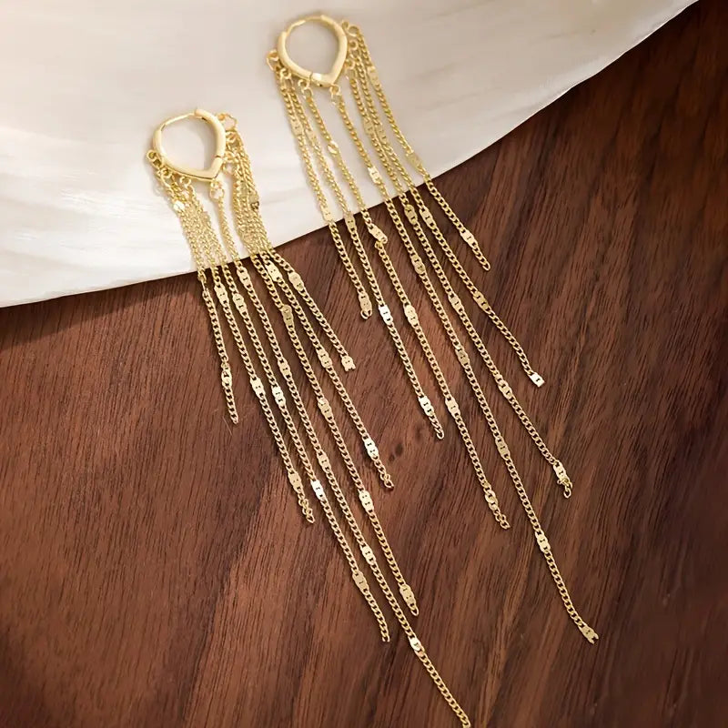 GOLD TASSEL EARRINGS