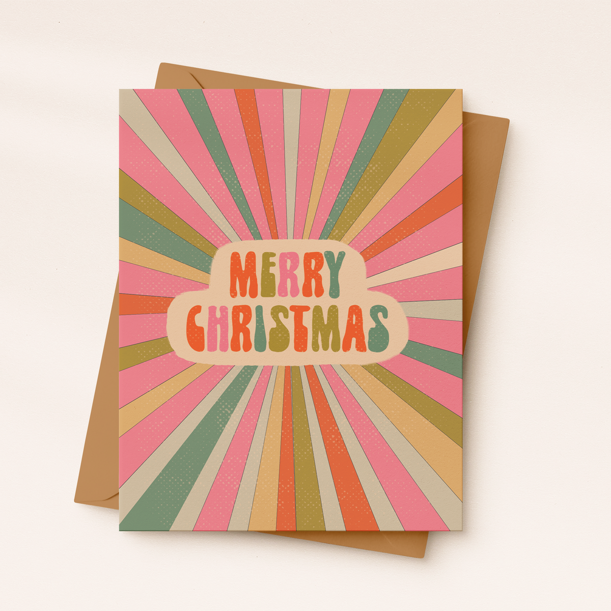 Christmas Card | Colorful Holiday Card | Retro christmas