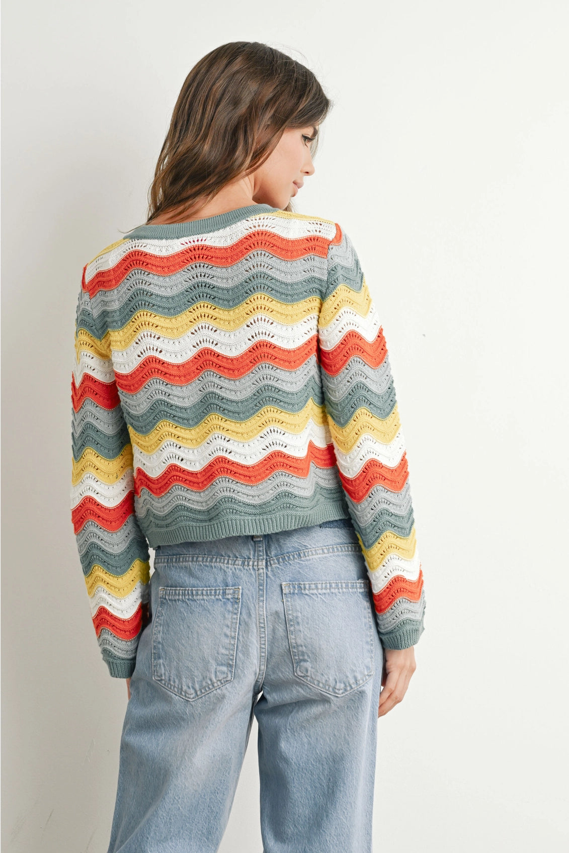 Ocean Tides Open Front Cardigan