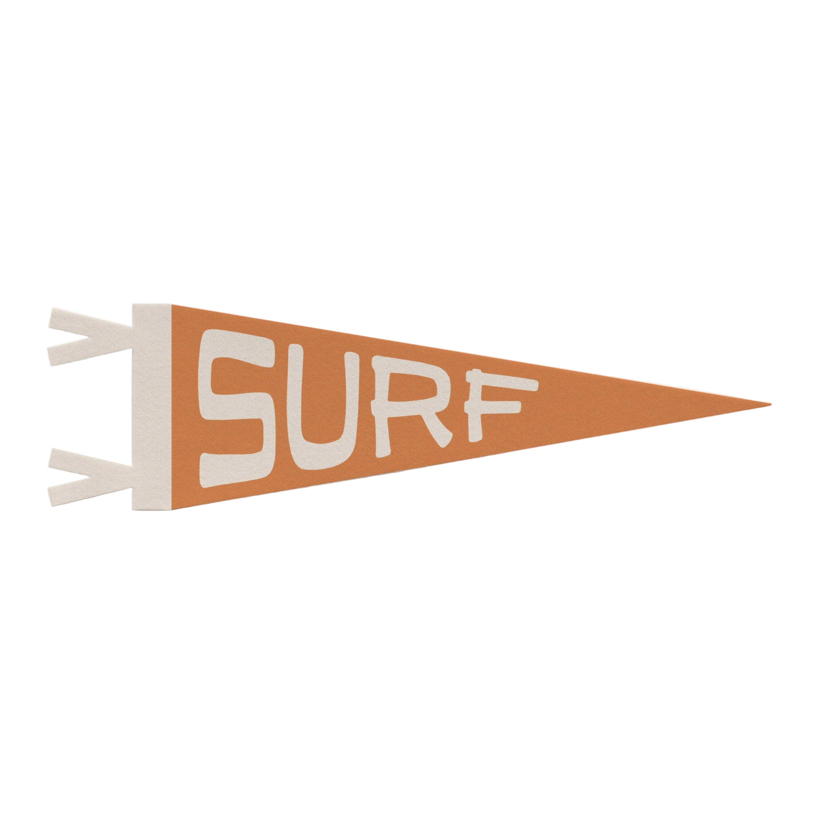orange flag with surf in cream