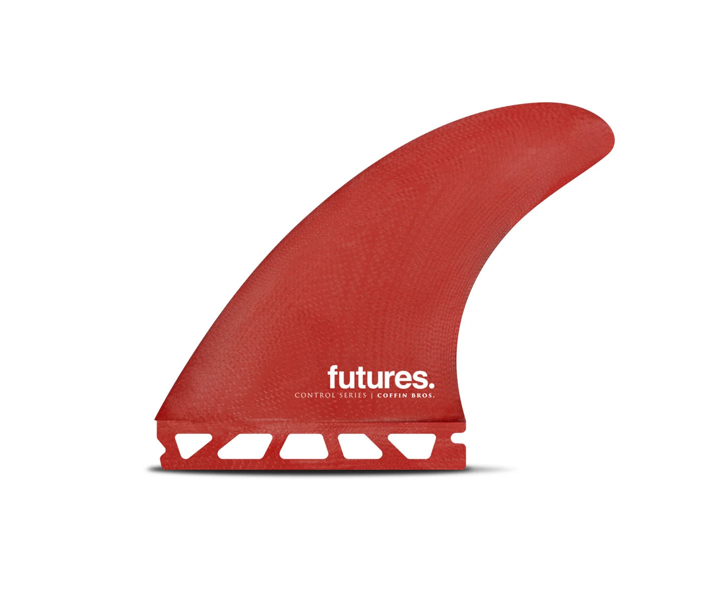 Red Futures Coffin Bros. Control Series Fiberglass Thruster Fin Set (Medium)