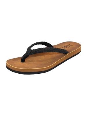Sky — Women's Sandal: Tan/Black / 5
