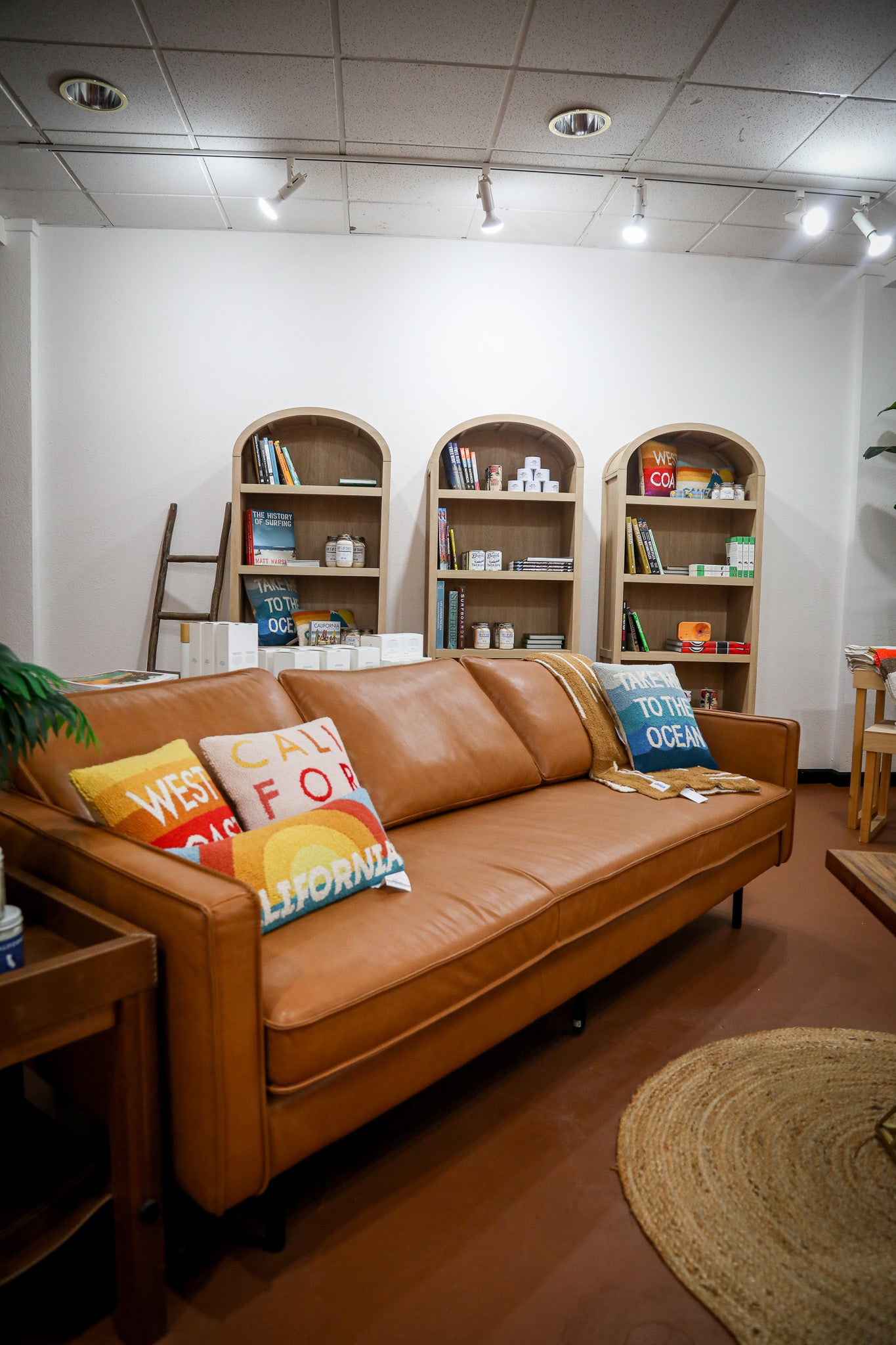 Lounge seatinf at Sunny California Surf Shop