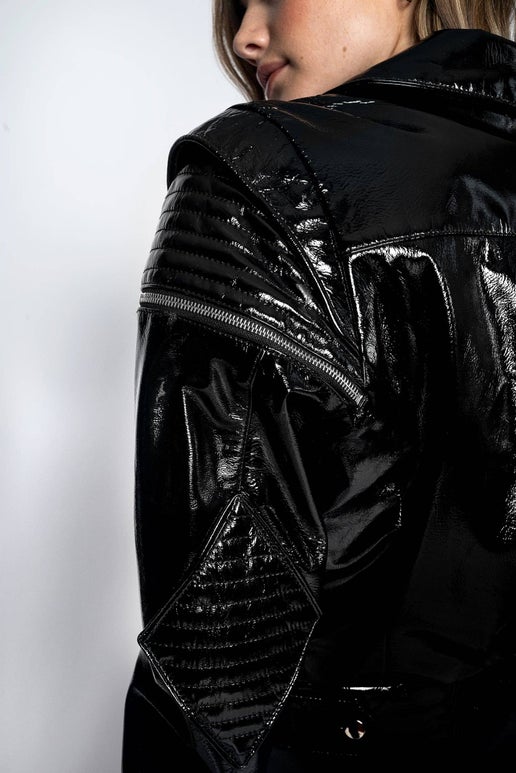 CHRISTINA DIENST LUNA LEATHER JACKET - BLACK