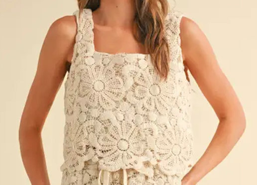 SC FLOWER CROCHET TANK