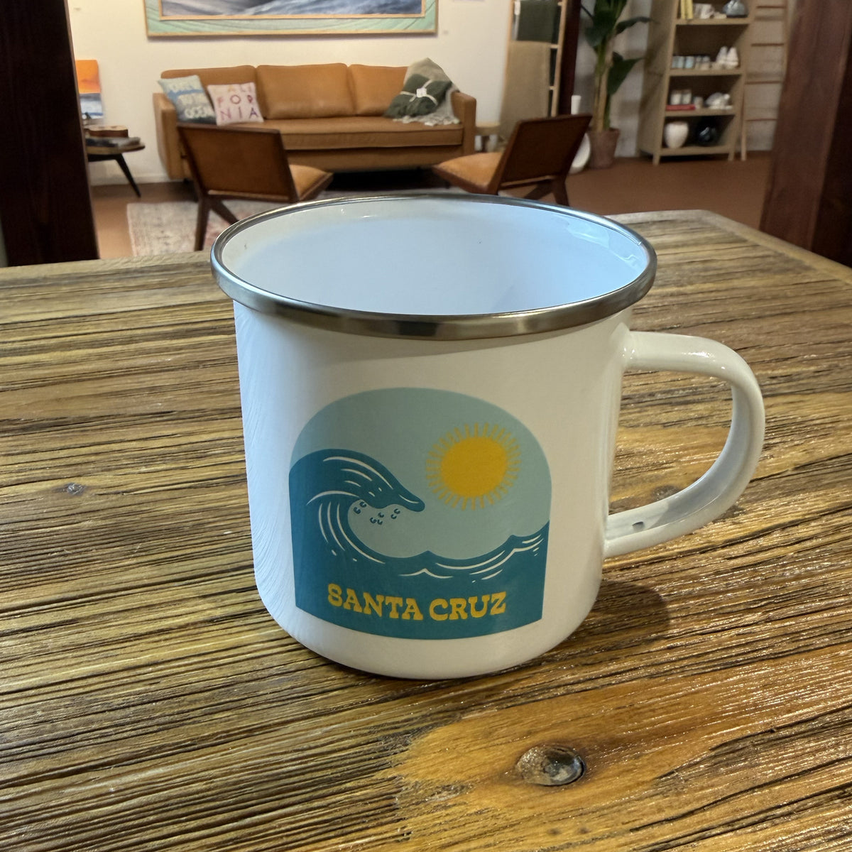 Santa Cruz Surf Wave Enamel Camp Mug